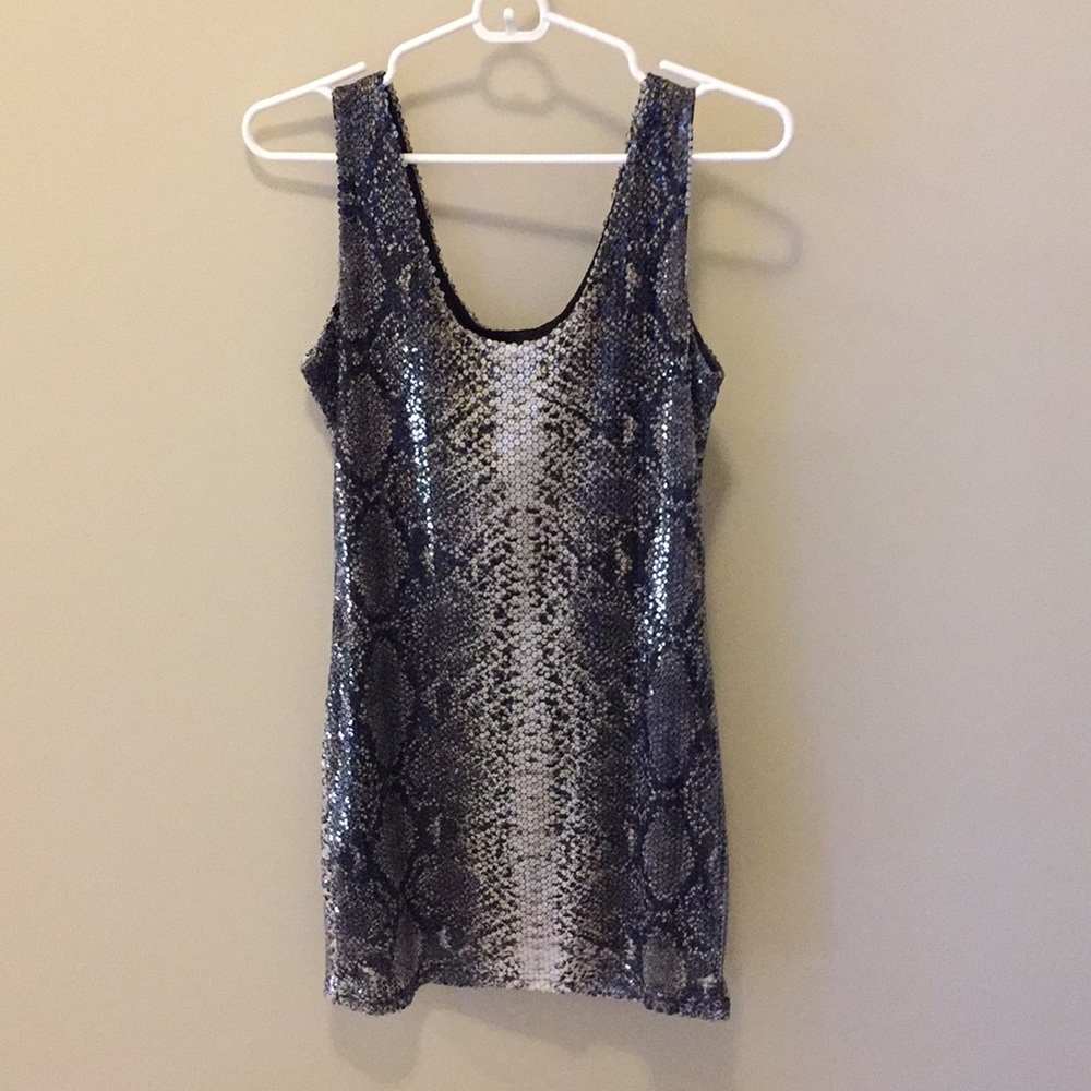 Animal Print Sequence Dress